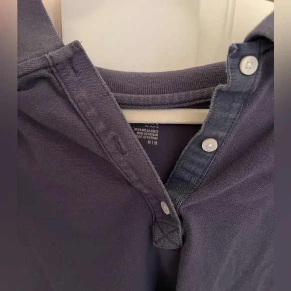 Aerie Offline Blue Cropped Collared Polo Tee Medium - Picture 3 of 7